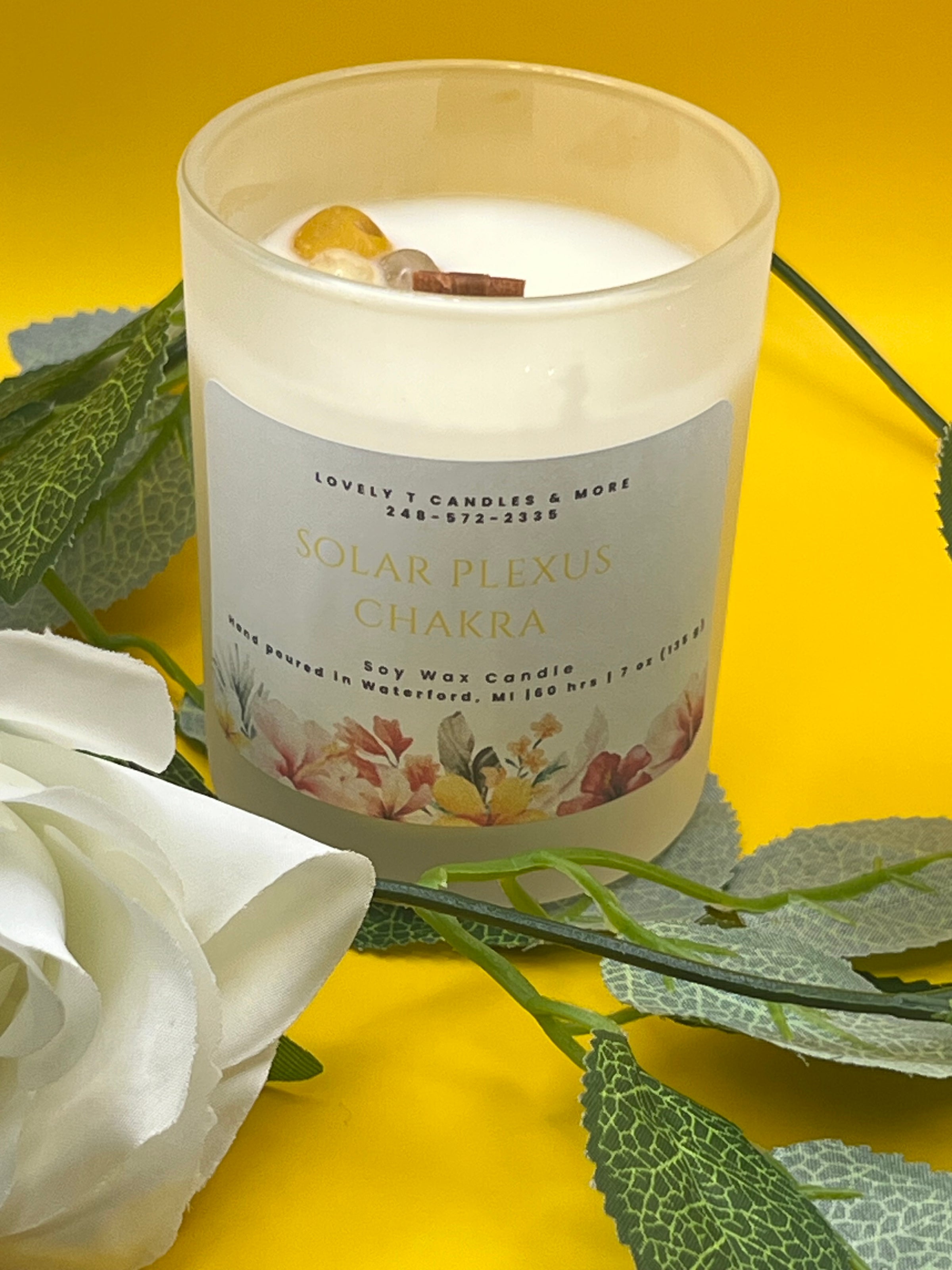 Solar Plexus Chakra (Meditating Candle) 7oz. | Lovely T Candles & More